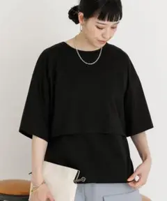 UR Lab.アーバンリサーチラボ　レイヤードBIGカットソー　バックオープン