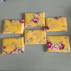 花柄イエロ ティッシュケース6個セット