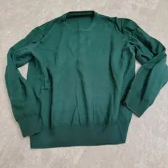 ダークグリーン 100%ウール セーター made in Italy 深緑