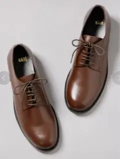 HARE 美品 レザープレーントゥシューズ ブラウン Mサイズ 26.5㎝