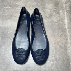 Tory Burch 黒 フラットシューズ　ラバーシューズ　レインシューズ