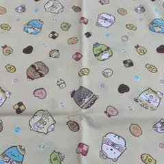 すみっコぐらし クッキー柄 オックス 生地 はぎれ クリーム
