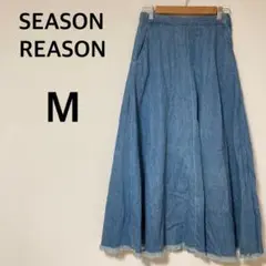 しまむら SEASON REASON デニムフレアスカート 【M】綿100%