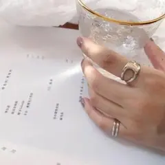 新品☆安心のメルカリ便☆ 指輪 ☆ 2個セット ☆ 円形 ☆ フリーサイズ