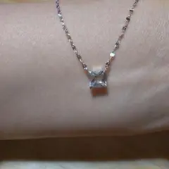 水晶 クリスタル ホワイトゴールド K10 ネックレス