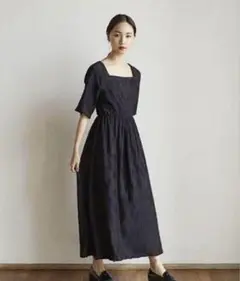 RANDEBOO natural square dress ブラック