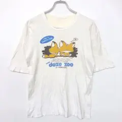 北海道 キタキツネ レトロ オールド 90s スーベニア 古着 半袖Tシャツ
