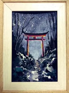 絵画　夜涼の星々　micchan作