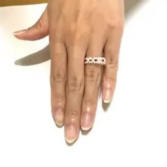 ハンドメイド 【まとめ】ビーズリング 3点セット　ふらわービーズ
