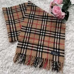 BURBERRY ノバチェック柄 トロトロの極上カシミヤ100% 男女兼用