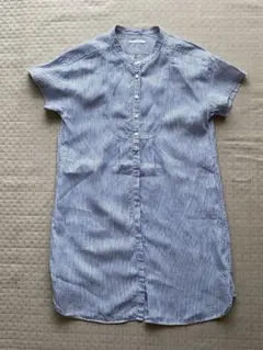 maison de plage リネン100% ストライプワンピース