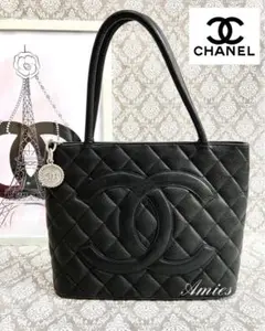 美品★CHANEL 復刻トートバッグ キャビアスキン ブラック