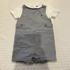 Polo by Ralph Lauren ストライプロンパース 18M
