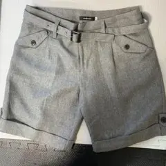 clédévers グレー ベルト付きショートパンツ サイズ2