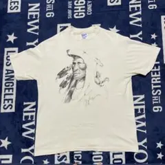 90s ヴィンテージ　USA製 HANES 　アートTシャツ　シングルステッチ