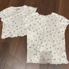 【petit main】カット楊柳半袖　2点セット　お揃い　姉妹コーデ