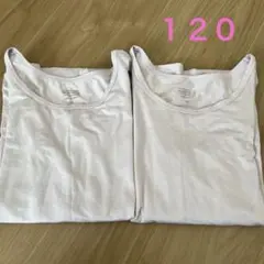ユニクロ　ヒートテック　HEATTECH 長袖アンダーシャツ 120 パープル