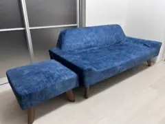 AREA JAPAN sofa SOL 2P Fabric＋ottomanブルー