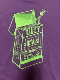 KAS Tシャツ パープル 酒 タバコ パチスロ XXL