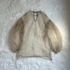 ✨美品✨ウーア チュールプルオーバー ブラウン　24年モデル