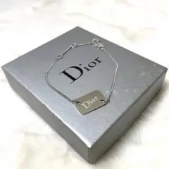 【正規品】ディオール Dior ブレスレット シルバー ロゴプレート ハート