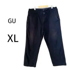 GU スキニーパンツ ストレッチパンツ メンズ 大きめサイズ ブラック XL