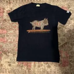 TES テス ネイビー フリース Tシャツ M