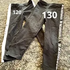 黒いロゴ入りレギンス2枚セット