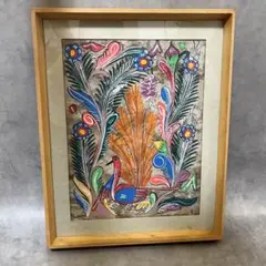 メキシコ　ビンテージ　ハンドペイント　絵画