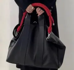 【美品】RONA 大容量トートバッグ　ショルダー　カラーロープデザイン　韓国風