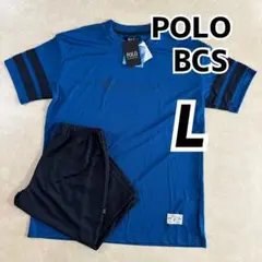 POLO BCS ポロ メンズ 接触冷感 半袖パジャマ ルームウェア ブルー L