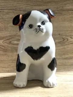 九谷焼 長峰 犬 昭和レトロ 希少品 犬 置物 ペット フィギュリン フュギュア 九谷焼 長峰 犬 昭和レトロ 希少品 犬 置物 ペット フィギュリン