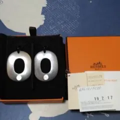 お値下げ。エルメスブラックボーンピアス