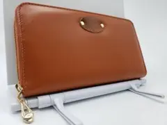 新品 オイルレザー 牛本革 ラウンドファスナー 長財布 ブラウン オイルドレザー