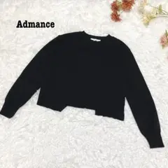 s.766【アドマンス】バックオープンニットトップス ブラック 無地 カジュアル