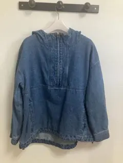 リノルーセ　デニムブルー フード付きデニムジャケット Lサイズ