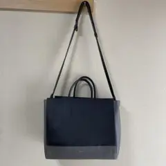 【レア】zanchetti 2way ショルダーバッグ ハンドバッグ 大容量