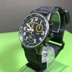 【動作良好】ウェンガー 7082X コマンド 青島モデル 腕時計 替えベルト WENGER/ウェンガー 踊る大捜査線 青島刑事モデル/腕時計/クロノ