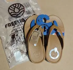 新品未使用　FREEWATERS トングサンダル UK8 27cm キャメル