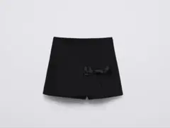 【美品】ザラキッズ　黒　サテン生地スコート　160　スカート&短パン