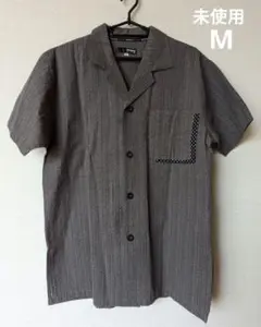 EDWIN BLACK メンズ　半袖シャツ　グレー　M 綿麻