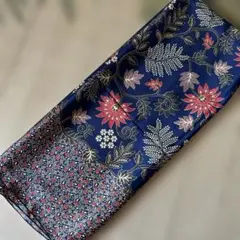 １枚(２枚あります問い合わせ)　インドネシア　バリ島　バティック　ネイビー