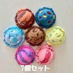フェイクスイーツアイスクリーム7個セット＋ハートコースター付き