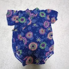 ベビー甚平　ロンパース　甚平　花火柄