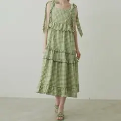 idem ribbon gingham check onepiece