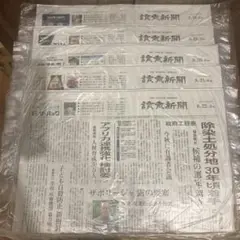 読売新聞朝刊 未開封 25年8月18日19日20日21日22日　5日分