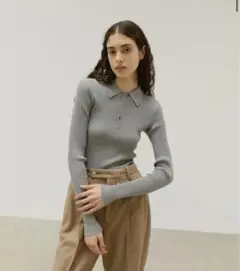 今季AURALEE Fine Wool Knit Polo リブニット ポロ