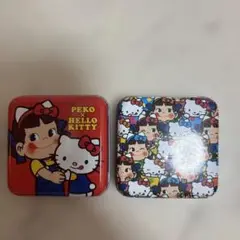 ぺこちゃん✖️キティちゃん缶　2個セット