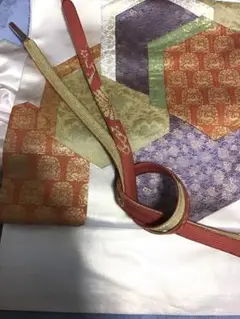 正絹帯締め 海老茶