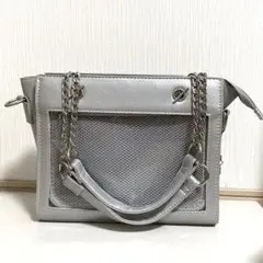 SHEIN 痛バッグ ショルダー シルバー